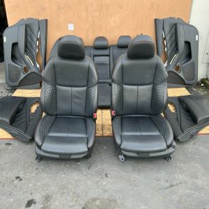 INFINITI Q50 RED SPORT OEM SEATS WITH DOOR PANELS.