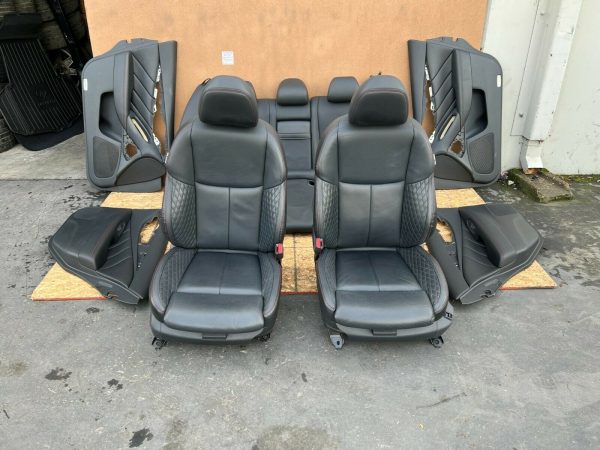 INFINITI Q50 RED SPORT OEM SEATS WITH DOOR PANELS.