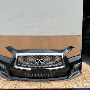 INFINITI Q50 2018-2022 OEM FRONT BUMPER WITH GRILLS ASSEMBLY (SPORT/ BLACK)