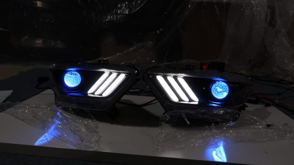 Mustang 15-17 Custom Retrofit Headlamps RGBWA Gills - Image 5