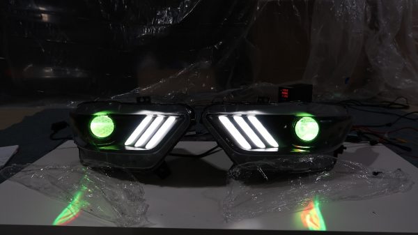 Mustang 15-17 Custom Retrofit Headlamps RGBWA Gills - Image 4