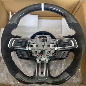 Alcantera/ carbon fiber Steering Wheel 2015-2017 Mustang