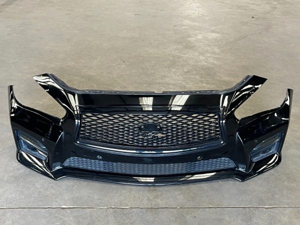 2014-2017 Infiniti Q50 Sport Front Bumper Cover Black