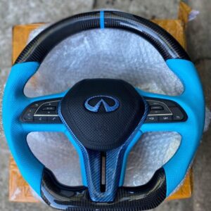 New Steering Wheel Carbon Fiber Blue Color Infinity Q50