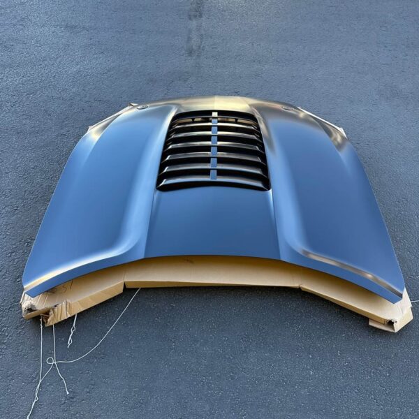 Ford Mustang GT500 style Aluminum Hood with air scoop - Image 5